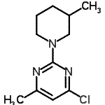 CAS#: 901586-54-7， 4-Chloro-6-methyl-2-(3-methyl-1-piperidinyl)pyrimidine