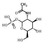 CAS#: 901851-43-2， 2-Acetamido-2-deoxy-1-O-phosphono-D-glucopyranose
