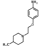 structure of CAS# 902454-26-6, 4-[2-(4-Methyl-1-piperidinyl)ethoxy]aniline;4-[2-(4-methyl-1-piperidinyl)ethoxy]phenylamine;4-[2-(4-Methyl-piperidin-1-yl)-ethoxy]-phenylamine;4-[2-(4-methylpiperidyl)ethoxy]phenylamine