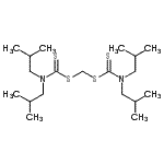 结构式 CAS# 90276-58-7, 亚甲基二(二异丁基二硫代氨基甲酸酯)