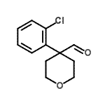 结构式 CAS# 902836-47-9, 4-(2-氯苯基)四氢-2H-吡喃-4-甲醛