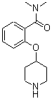 structure of CAS# 902837-08-5, N,N-Dimethyl-2-(4-piperidinyloxy)benzamide;N,N-Dimethyl-2-(Piperidin-4-Yl-Oxy)-Benzamide;MFCD08061086