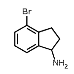structure of CAS# 903557-28-8, 4-Bromo-1-indanamine;6-bromo-2,3-dihydro-1H-inden-1-amine