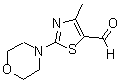 结构式 CAS# 90437-72-2, 4-甲基-2-(4-吗啉基)-5-噻唑甲醛