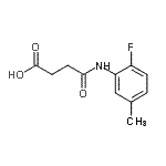 结构式 CAS# 904766-63-8, 4-[(2-氟-5-甲基苯基)氨基]-4-氧代丁酸