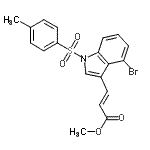 CAS#: 90481-80-4， Methyl (2E)-3-{4-bromo-1-[(4-methylphenyl)sulfonyl]-1H-indol-3-yl}acrylate
