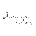结构式 CAS# 904810-52-2, 4-[(4-氯-2-氟苯基)氨基]-4-氧代丁酸