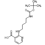 CAS#: 904816-11-1， 2-{[4-({[(2-Methyl-2-propanyl)oxy]carbonyl}amino)butyl]amino}nicotinic acid