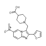 CAS#: 904817-98-7， 1-{[2-(2-Furyl)-6-nitroimidazo[1,2-a]pyridin-3-yl]methyl}-4-piperidinecarboxylic acid