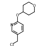 结构式 CAS# 906352-80-5, 5-(氯甲基)-2-(四氢-2H-吡喃-4-基氧基)吡啶