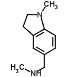structure of CAS# 906352-81-6, N-Methyl-1-(1-methyl-2,3-dihydro-1H-indol-5-yl)methanamine;1-(2,3-Dihydro-1-methyl-1H-indol-5-yl)-N-methylmethylamine;1-Methyl-5-[(methylamino)methyl]indoline;2,3-Dihydro-1-methyl-5-[(methylamino)methyl]-1H-indole