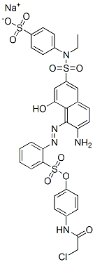 CAS#: 90697-54-4， Sodium 1-[4-(Chloroacetamido)Phenyl] 2-[[2-Amino-6-[[Ethyl(4-Sulphonatophenyl)Amino]Sulphonyl]-8-Hydroxy-1-Naphthyl]Azo]Benzenesulphonate
