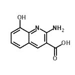 CAS#: 90771-37-2， 2-Amino-8-hydroxy-3-quinolinecarboxylic acid