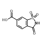 structure of CAS# 90779-46-7, 3-Oxo-2,3-dihydro-1,2-benzothiazole-6-carboxylic acid 1,1-dioxide;1,1,3-Tri<wbr>oxo-2,3-d<wbr>ihydro-1H<wbr>-1λ*6*-be<wbr>nzo[d]iso<wbr>thiazole-<wbr>6-carboxy<wbr>lic acid;1,1,3-trioxo-2-hydrobenzo[d]isothiazole-6-carboxylic acid;3-oxo-2,3<wbr>-dihydro-<wbr>1,2-benzi<wbr>sothiazol<wbr>e-6-carbo<wbr>xylic aci<wbr>d 1,1-dio<wbr>xide