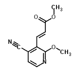 CAS#: 908279-58-3， Methyl (2E)-3-(4-cyano-2-methoxy-3-pyridinyl)acrylate