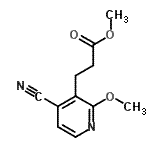 CAS#: 908279-59-4， Methyl 3-(4-cyano-2-methoxy-3-pyridinyl)propanoate
