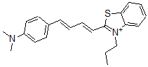 CAS 登录号：90832-31-8， 2-(4-(4-N,N-二甲基苯氨基)-1,3-丁二烯基)-3-丙基苯并噻唑鎓