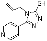 结构式 CAS# 90842-92-5, 4-烯丙基-5-(4-吡啶基)-4H-1,2,4-三唑-3-硫醇