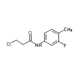 structure of CAS# 908494-81-5, 3-Chloro-N-(3-fluoro-4-methylphenyl)propanamide;3-Chloro-N-(3-fluoro-4-methylphenyl)propanamide;MFCD08593341