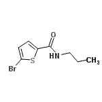 structure of CAS# 908494-85-9, 5-Bromo-N-propyl-2-thiophenecarboxamide;(5-bromo(2-thienyl))-N-propylcarboxamide;5-bromo-N-propyl-2-thiophenecarboxamide;5-Bromo-N-propylthiophene-2-carboxamide