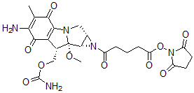 CAS#: 90906-09-5， 1alpha-(4-(N-Succinimidoxycarbonyl)butyryl)mitomycin C