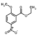 结构式 CAS# 90923-08-3, 乙基2-甲氧基-5-硝基苯甲酸酯