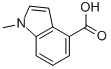 structure of CAS# 90924-06-4, 1-Methyl-1H-Indole-4-carboxylic Acid;1-Methyl-1H-Indole-4-Carboxylic Acid(SALTDATA: 0.05Nacl);1-METHYL-1H-INDOLE-4-CARBOXYLIC ACID