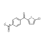 structure of CAS# 909421-69-8, (5-Chloro-2-thienyl)(4-nitrophenyl)methanone;2-chloro-5-(4-nitrobenzoyl)thiophene