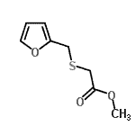 structure of CAS# 90953-98-3, Methyl [(2-furylmethyl)sulfanyl]acetate;(2-Furfurylthio)acetic acid methyl ester;Acetic acid, [(2-furanylmethyl)thio]-, methyl ester;Methyl (2-furfurylthio)acetate