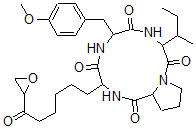 CAS#: 90965-62-1， 6-[(4-methoxyphenyl)methyl]-9-[6-(2-oxiranyl)-6-oxohexyl]-3-sec-butyl-1,4,7,10-tetrazabicyclo[10.3.0]pentadecane-2,5,8,11-tetrone