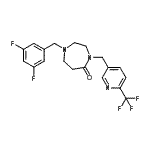 CAS#: 909659-02-5， 1-(3,5-Difluorobenzyl)-4-{[6-(trifluoromethyl)-3-pyridinyl]methyl}-1,4-diazepan-5-one