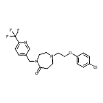 CAS#: 909659-29-6， 1-[2-(4-Chlorophenoxy)ethyl]-4-{[6-(trifluoromethyl)-3-pyridinyl]methyl}-1,4-diazepan-5-one