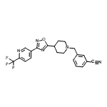 CAS#: 909662-41-5， 3-[(4-{3-[6-(Trifluoromethyl)-3-pyridinyl]-1,2,4-oxadiazol-5-yl}-1-piperidinyl)methyl]benzonitrile