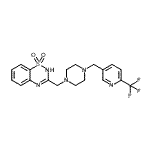 CAS#: 909667-70-5， 3-[(4-{[6-(Trifluoromethyl)-3-pyridinyl]methyl}-1-piperazinyl)methyl]-2H-1,2,4-benzothiadiazine 1,1-dioxide