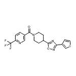 CAS#: 909676-21-7， {4-[3-(3-Thienyl)-1,2,4-oxadiazol-5-yl]-1-piperidinyl}[6-(trifluoromethyl)-3-pyridinyl]methanone