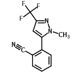 结构式 CAS# 910037-17-1, 2-[1-甲基-3-(三氟甲基)-1H-吡唑-5-基]苯甲腈