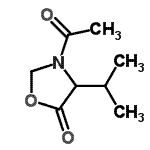 CAS#: 91077-78-0， 3-Acetyl-4-isopropyl-1,3-oxazolidin-5-one