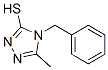 structure of CAS# 91129-84-9, 4-Benzyl-5-Methyl-4H-[1,2,4]Triazole-3-Thiol;4-(Benzyl)-5-Methyl-2H-1,2,4-Triazole-3-Thione;Mls000516673;4H-1,2,4-Triazole-3-Thiol, 4-Benzyl-5-Methyl-