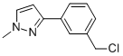structure of CAS# 912569-61-0, 3-[3-(Chloromethyl)Phenyl]-1-Methyl-1H-Pyrazole;3-[3-(Chloromethyl)Phenyl]-1-Methyl-1H-Pyrazole , Tech;3-[3-(Chloromethyl)Phenyl]-1-Methyl-1H-Pyrazole;3-(1-Methylpyrazol-3-Yl)Benzyl Chloride