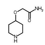 structure of CAS# 912761-65-0, 2-(4-Piperidinyloxy)acetamide;2-(4-piperidinyloxy)acetamide;2-(Piperidin-4-yloxy)-acetamide;2-(Piperidin-4-Yl-Oxy)Acetamide