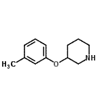 structure of CAS# 912761-71-8, 3-(3-Methylphenoxy)piperidine;3-(m-tolyloxy)piperidine;3-(M-TolYl-Oxy)Piperidine;3-m-Tolyloxy-piperidine