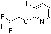 structure of CAS# 912761-82-1, 3-Iodo-2-(2,2,2-trifluoroethoxy)pyridine;3-Iodo-2-(2,2,2-Trifluoro-Ethoxy)-Pyridine;MFCD07781168