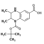 CAS#: 912763-35-0， 2,3-Dimethyl-1-{[(2-methyl-2-propanyl)oxy]carbonyl}-1,2,3,4-tetrahydro-6-quinoxalinecarboxylic acid