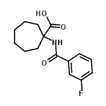 CAS#: 912771-18-7， 1-[(3-Fluorobenzoyl)amino]cycloheptanecarboxylic acid