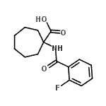 CAS#: 912771-26-7， 1-[(2-Fluorobenzoyl)amino]cycloheptanecarboxylic acid