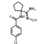 CAS#: 912771-46-1， 4-Chloro-N-[1-(N'-hydroxycarbamimidoyl)cyclopentyl]benzamide