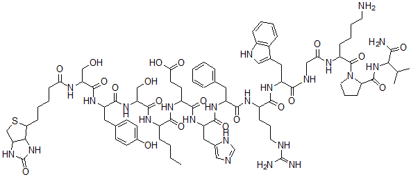 CAS#: 91295-35-1， N(alpha)-Biocytinyl-1-seryl-4-norleucyl-7-phenylalanine-alpha-msh