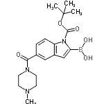 CAS#: 913388-57-5， (5-[(4-Methyl-1-piperazinyl)carbonyl]-1-{[(2-methyl-2-propanyl)oxy]carbonyl}-1H-indol-2-yl)boronic acid