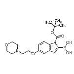 CAS#: 913388-60-0， (1-{[(2-Methyl-2-propanyl)oxy]carbonyl}-5-[2-(4-morpholinyl)ethoxy]-1H-indol-2-yl)boronic acid