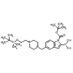 CAS#: 913388-70-2， (5-{[4-(2-{[Dimethyl(2-methyl-2-propanyl)silyl]oxy}ethyl)-1-piperazinyl]methyl}-1-{[(2-methyl-2-propanyl)oxy]carbonyl}-1H-indol-2-yl)boronic acid